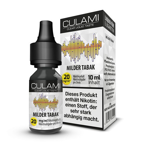 Liquid Milder Tabak Culami 20mg Nikotinsalz gebrauchsfertiges Liquid
