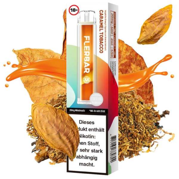 Flerbar Caramel Tobacco 20mg Einweg Vape Einweg E-Zigarette