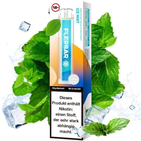 Flerbar Ice Mint 20mg Einweg Vape Einweg E-Zigarette