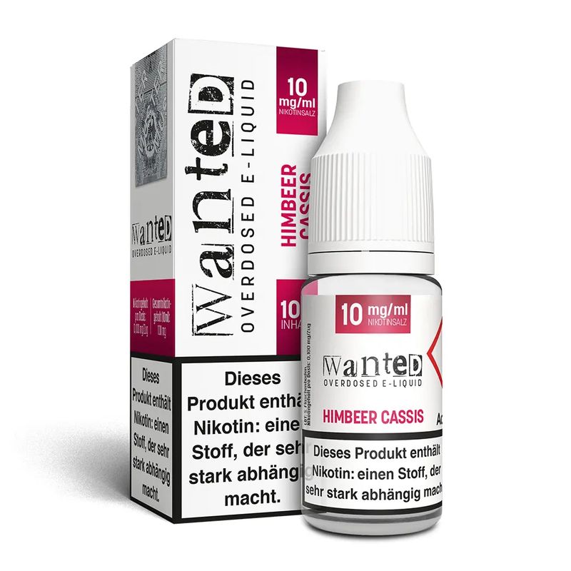 Wanted Overdosed 10ml Liquid Himbeer Cassis 10mg
