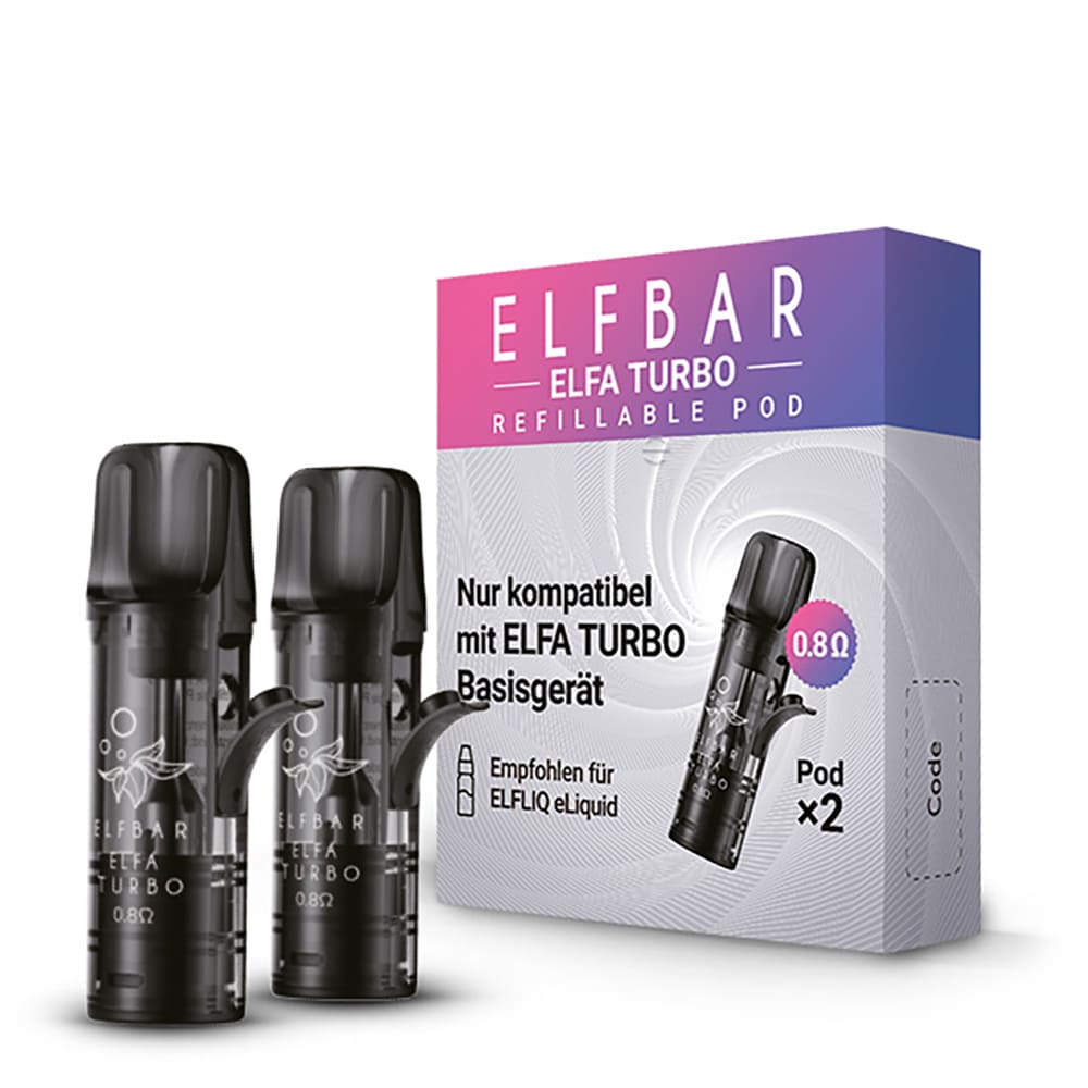 Elfa Turbo Leerpods von Elf Bar 0.8 Ohm