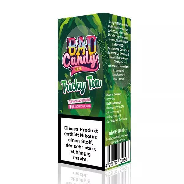 Liquid Tricky Tea Bad Candy mit 10mg Nikotin