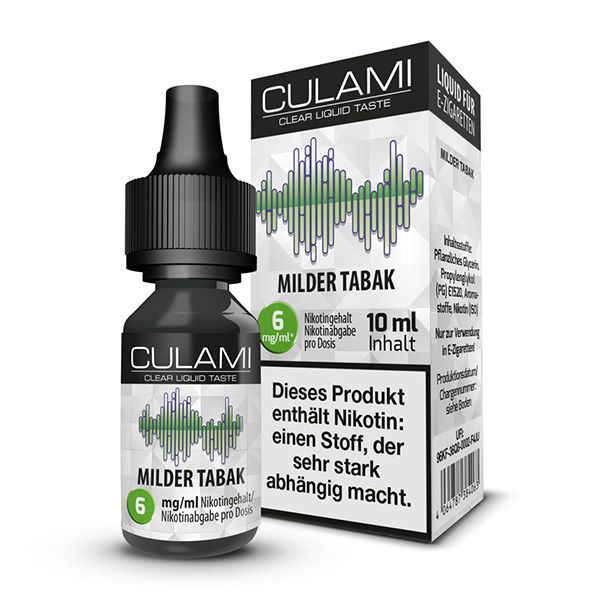 Liquid Milder Tabak Culami 6mg gebrauchsfertiges Liquid