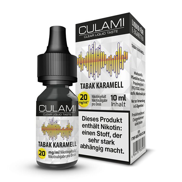 Liquid Tabak Karamell Culami 20mg Nikotinsalz gebrauchsfertiges Liquid