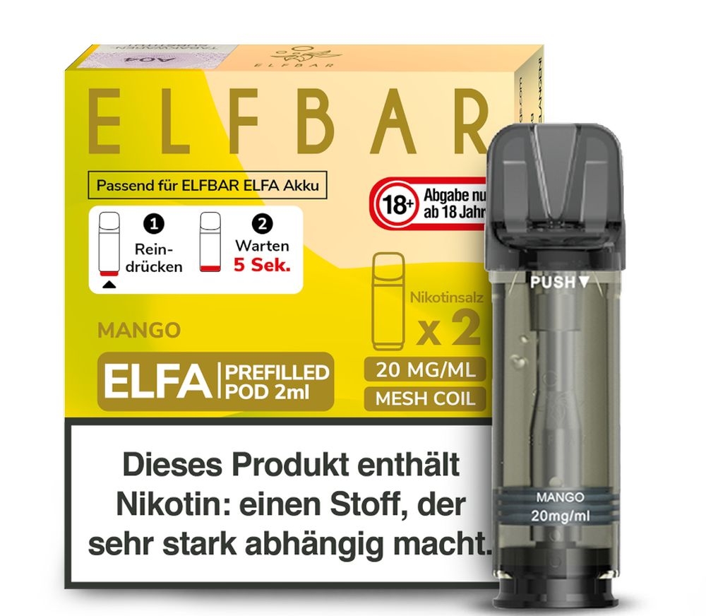 Elfa Pods von Elfbar - alle Sorten - Mit Nikotin