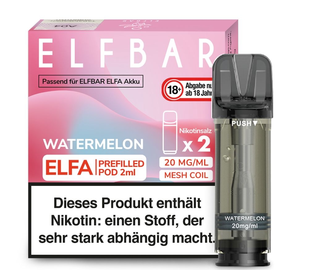 Watermelon Elfa Pods von Elfbar 20mg, Flasche