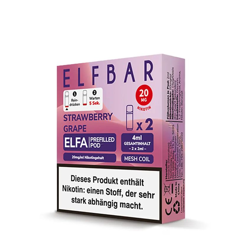 Strawberry Grape Pods für Elfa von Elf Bar Prefilled Pods
