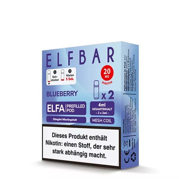 Blueberry Pods für Elfa von Elf Bar Prefilled Pods