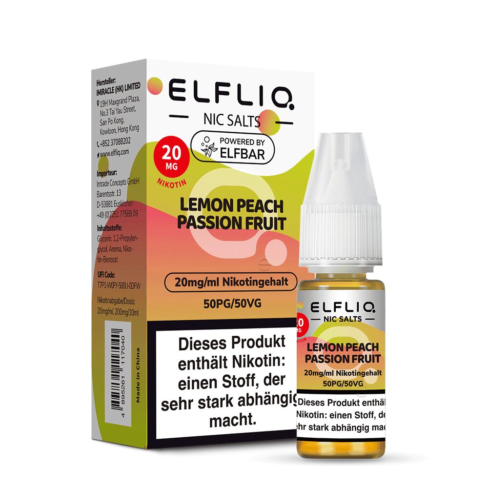Liquid Lemon Peach Passion Fruit - Elfliq von Elfbar