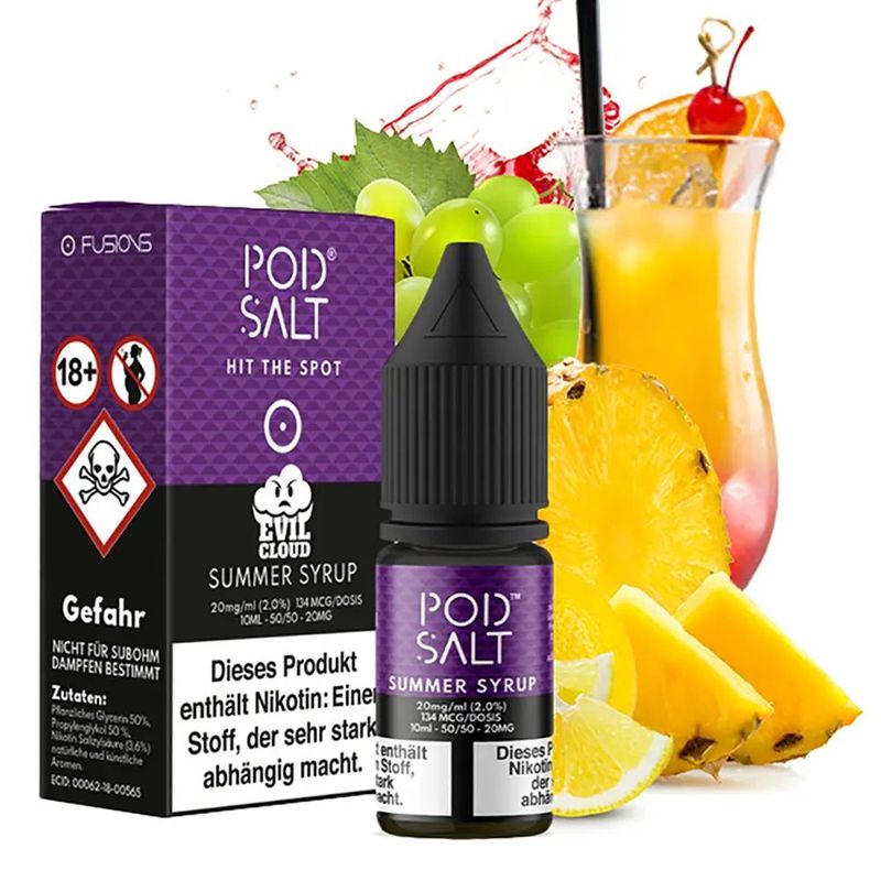 Liquid Summer Syrup 20mg Pod Salt Fusion gebrauchsfertiges Liquid