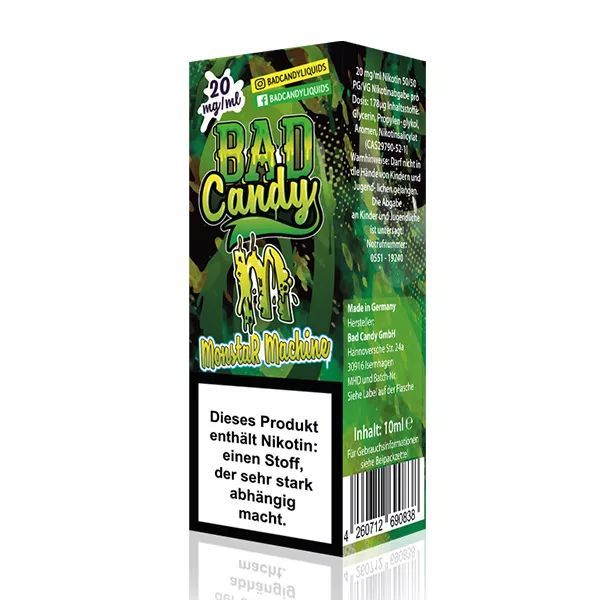 Liquid Monstar Machine Bad Candy mit 10mg Nikotin