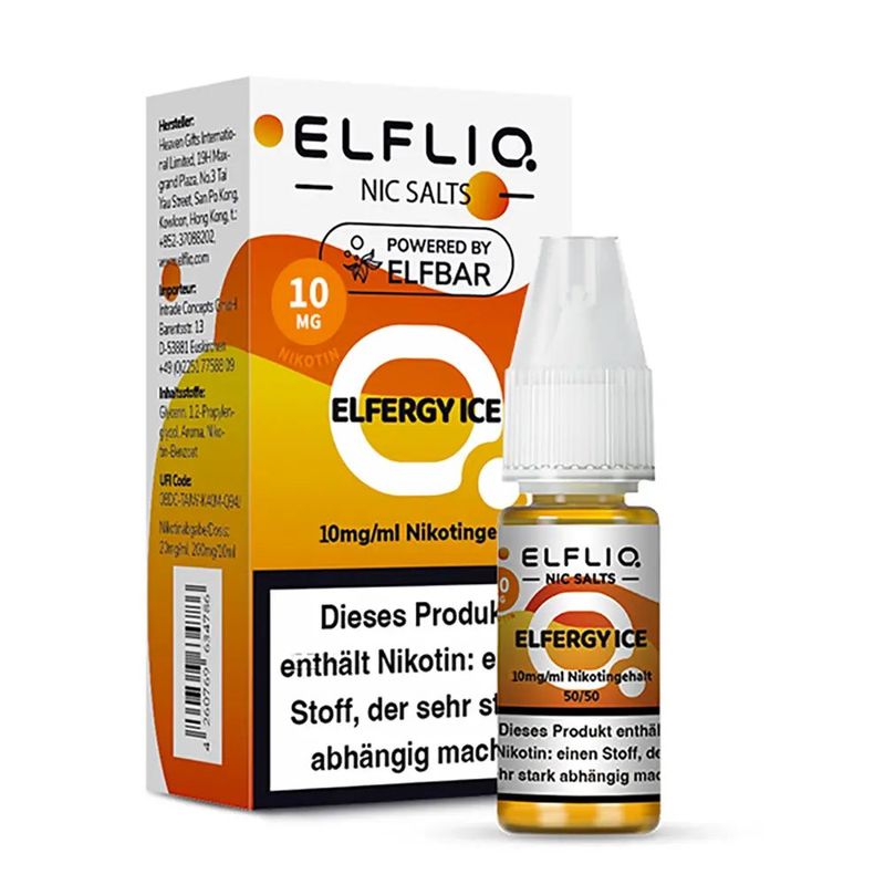 Liquid Elfergy Ice mit 10mg Nikotin von Elfliq by Elfbar