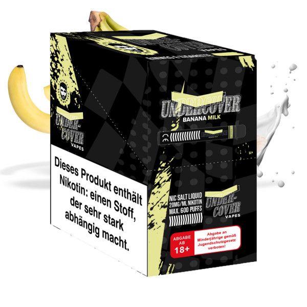 Undercover Vapes 20mg 12er Pack Banana Milk