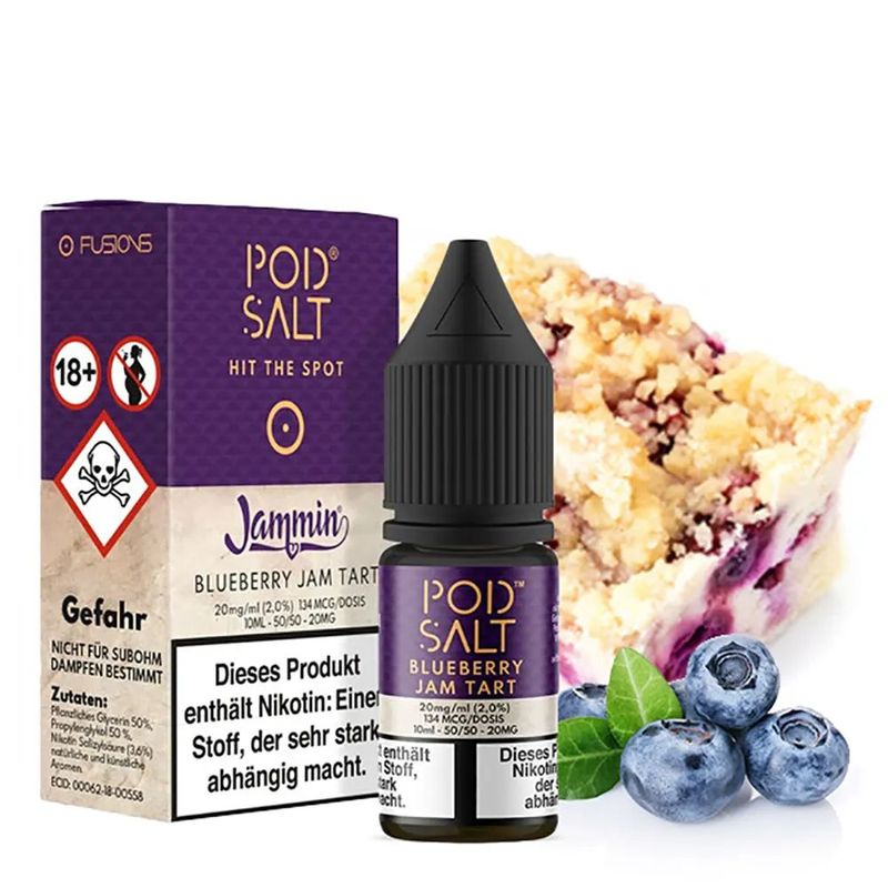 Liquid Blueberry Jam Tart 20mg Pod Salt Fusion gebrauchsfertiges Liquid