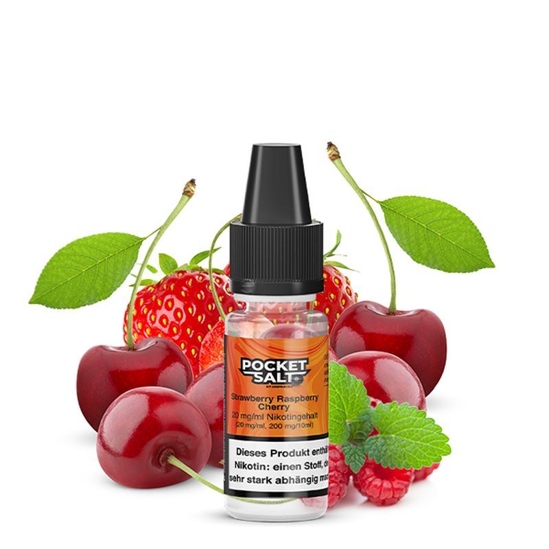 Liquid Strawberry Raspberry Cherry 20mg Pocket Salt gebrauchsfertiges Liquid