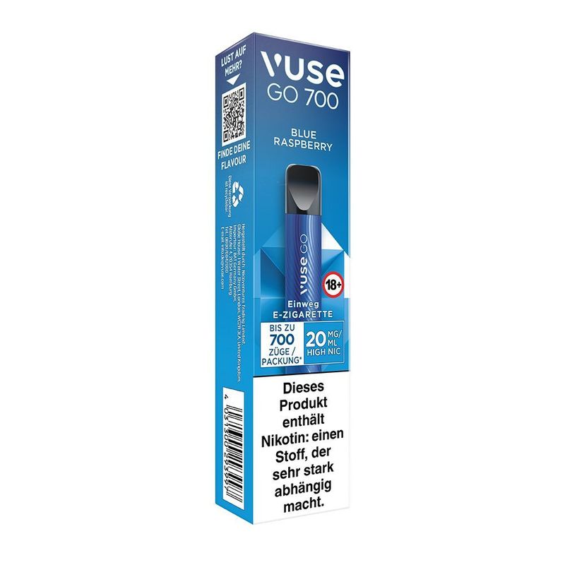 Vuse GO 700 Blue Raspberry 20mg Einweg Vape Einweg E-Zigarette