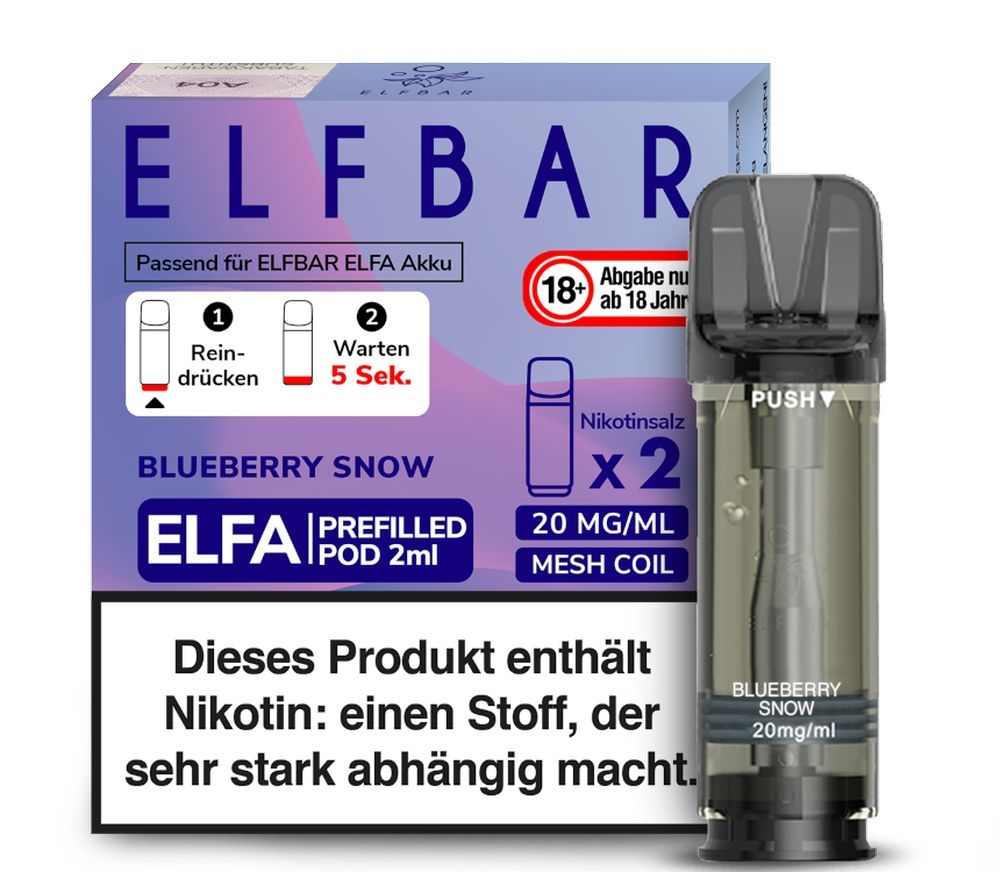 Elfa Pods von Elfbar - alle Sorten - Mit Nikotin