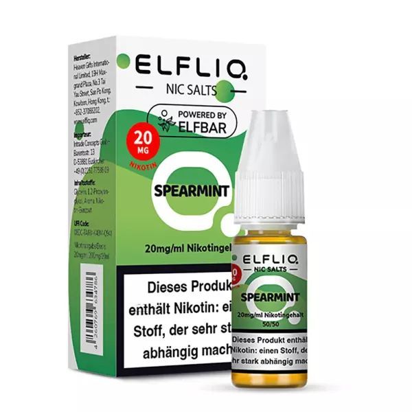 Liquid Spearmint mit 20mg Nikotin von Elfliq by Elfbar