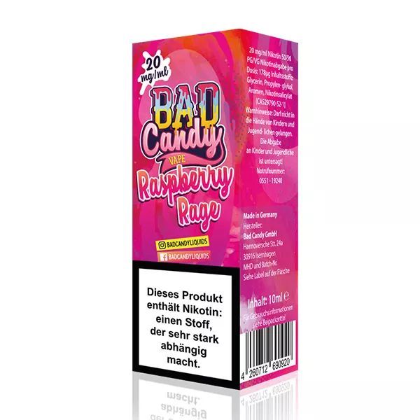 Liquid Raspberry Rage Bad Candy mit 10mg Nikotin
