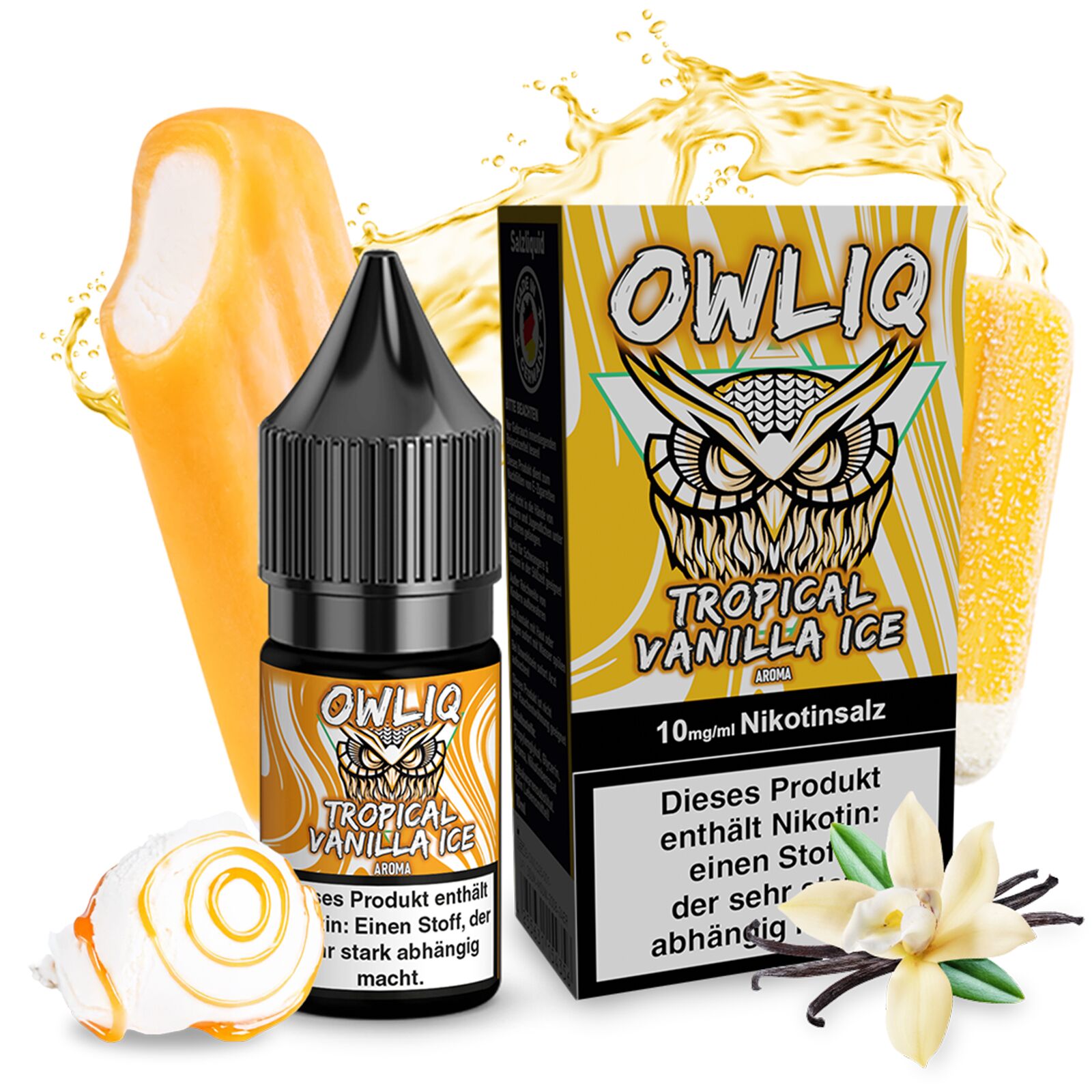 Liquid IQ Tropical Vanilla Ice - Owl Salt Nikotinsalz
