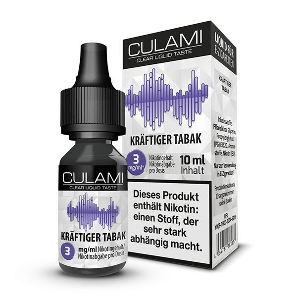 Liquid Kräftiger Tabak Culami 3mg gebrauchsfertiges Liquid