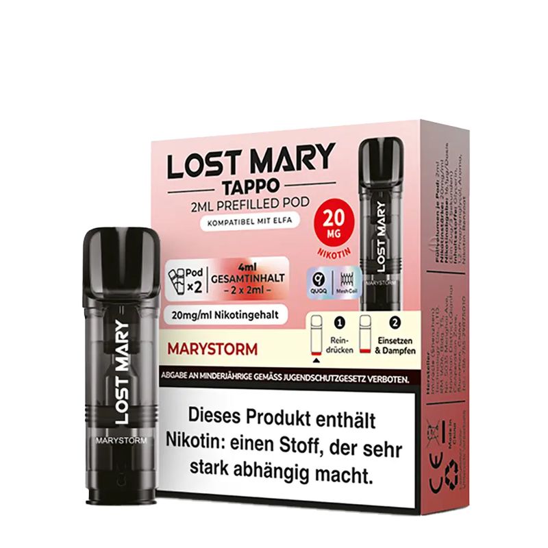 Marystorm Pods 20mg Lost Mary Tappo Prefilled Pods