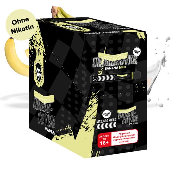 Undercover Vapes 0mg 12er Pack Banana Milk