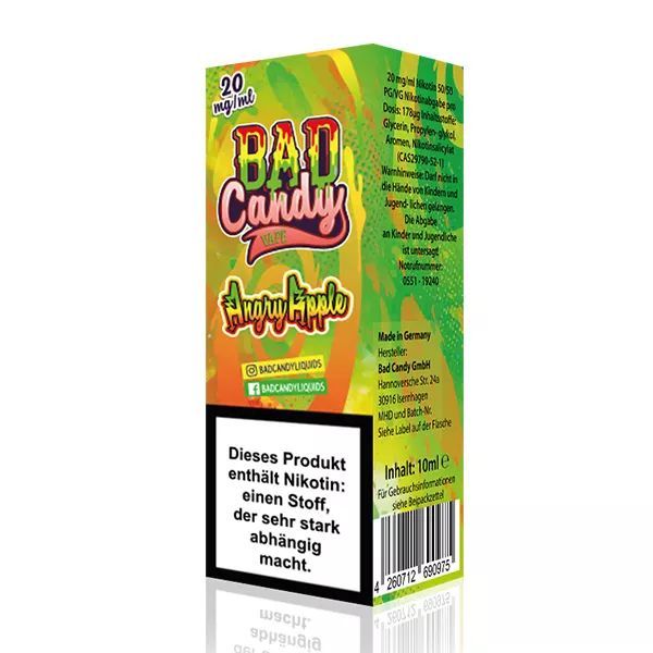 Liquid Angry Apple Bad Candy mit 10mg Nikotin