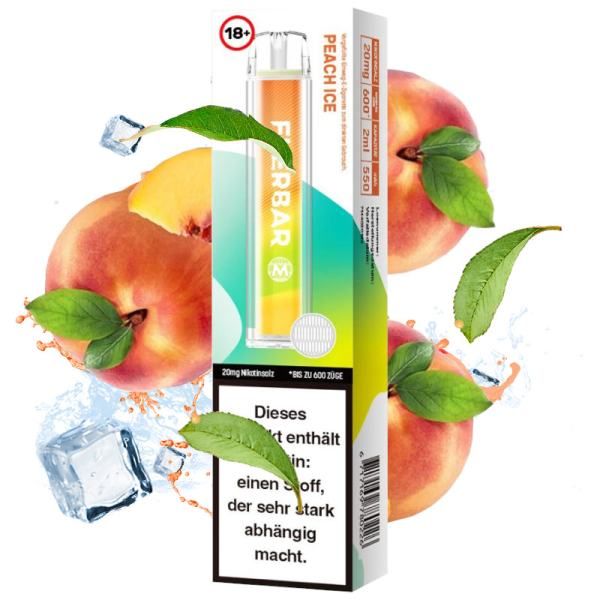 Flerbar Peach Ice 20mg Einweg Vape Einweg E-Zigarette