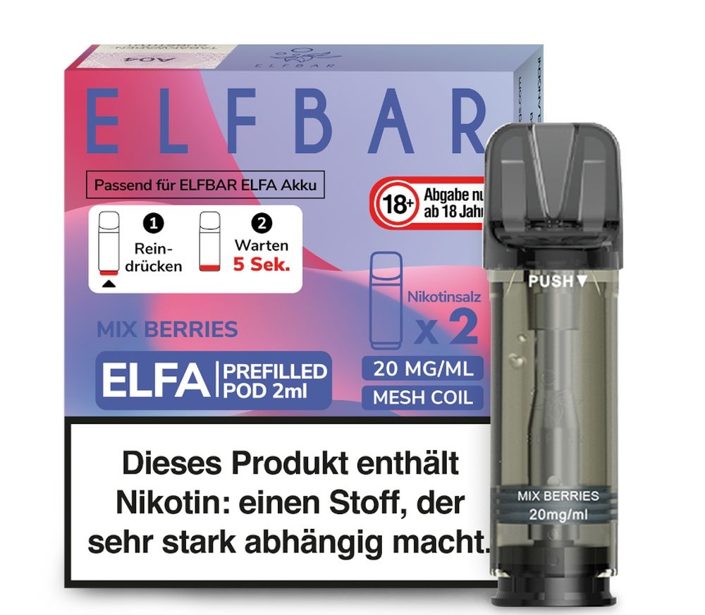 Elfa Pods von Elfbar - alle Sorten - Mit Nikotin