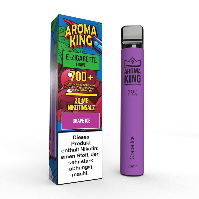 Aroma King Grape Ice 20mg Einweg E-Shisha Einweg E-Zigarette