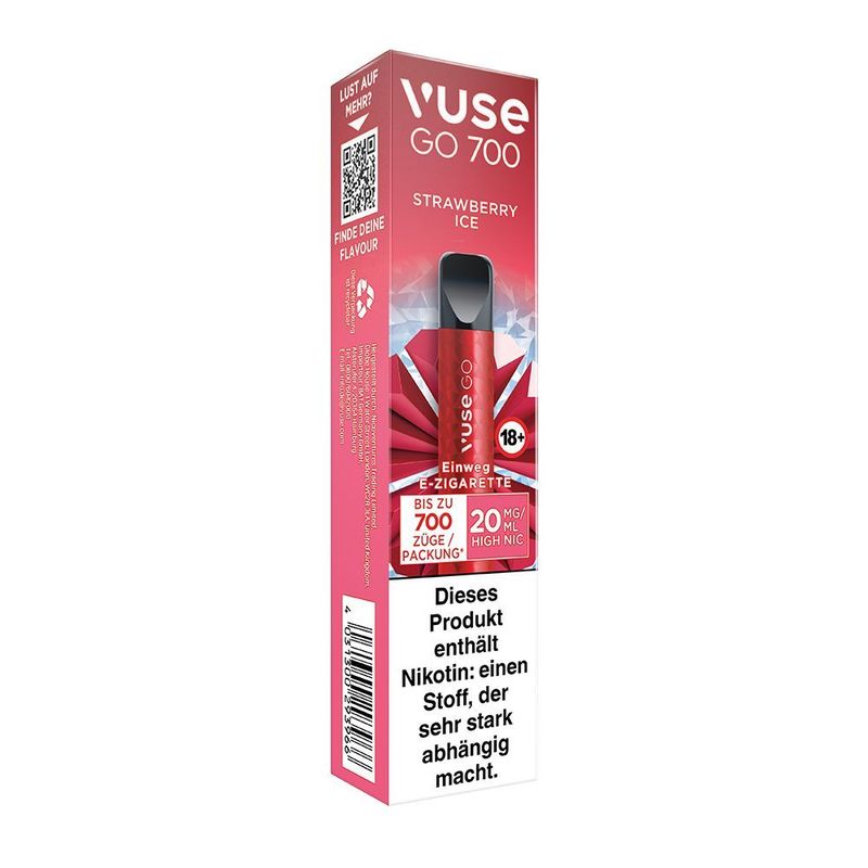 Vuse GO 700 Strawberry Ice 20mg Einweg Vape Einweg E-Zigarette