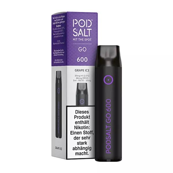 Pod Salt GO 600 Einweg Pen Grape Ice 20mg Einweg E-Zigarette