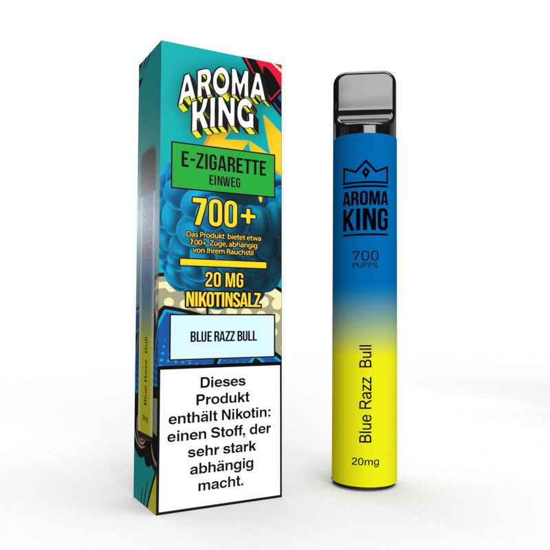 Aroma King Blue Razz Bull 20mg Einweg E-Shisha Einweg E-Zigarette