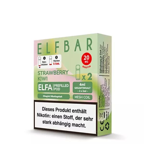 Strawberry Kiwi Pods für Elfa von Elf Bar Prefilled Pods