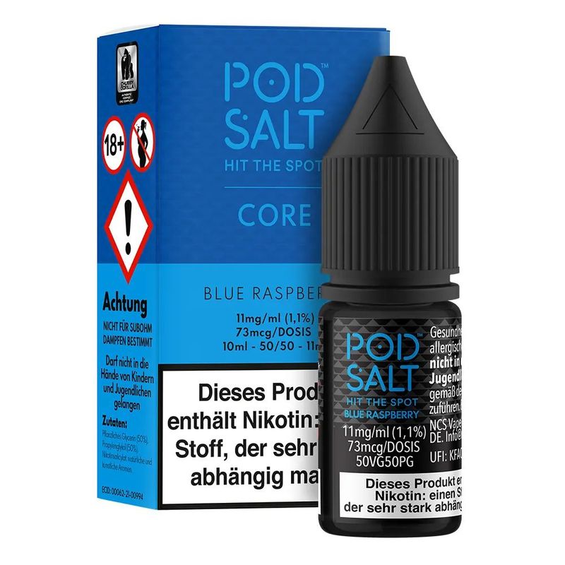 Liquid Blue Raspberry 11mg Pod Salt Core gebrauchsfertiges Liquid