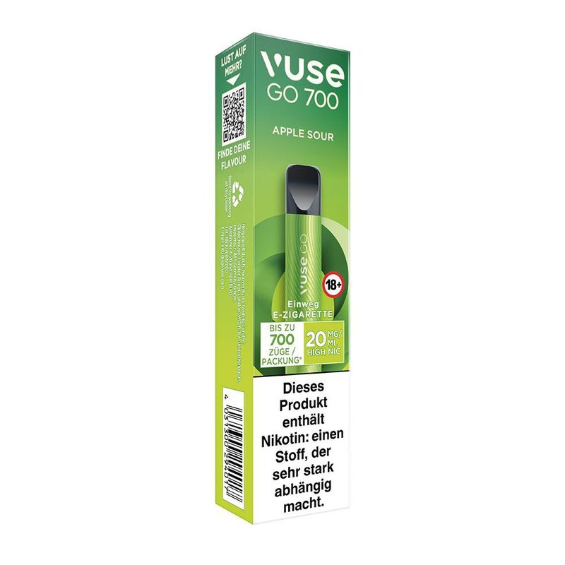Vuse GO 700 Apple Sour 20mg Einweg Vape Einweg E-Zigarette
