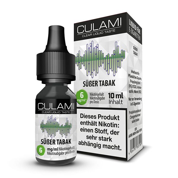 Liquid Süßer Tabak Culami 6mg gebrauchsfertiges Liquid