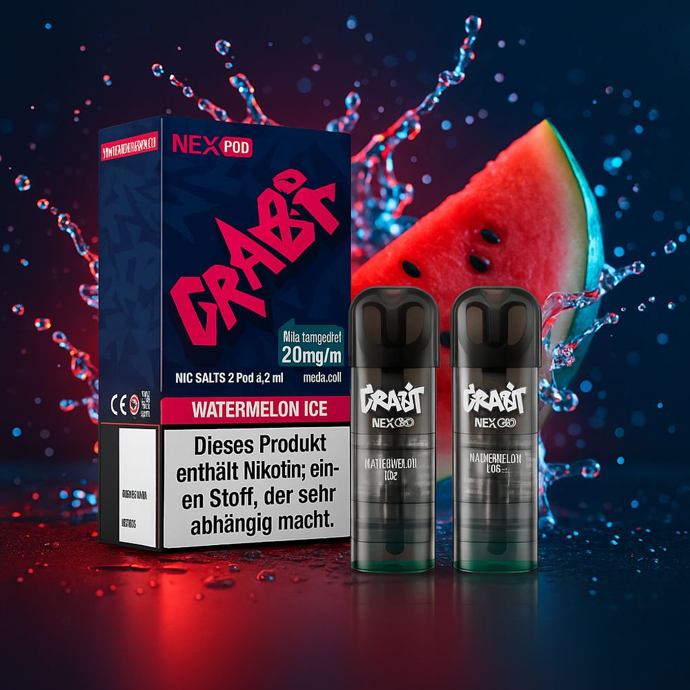 Grabit Nex Pods für Elfa von Elfbar, Werbung, Flasche, Obst, Pflanze, Produzieren
