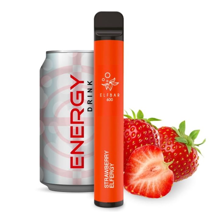 Elfbar 600 E Shisha Strawberry Elfergy ohne Nikotin