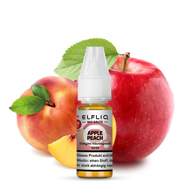 Liquid Apple Peach mit 20mg Nikotin von Elfliq by Elfbar