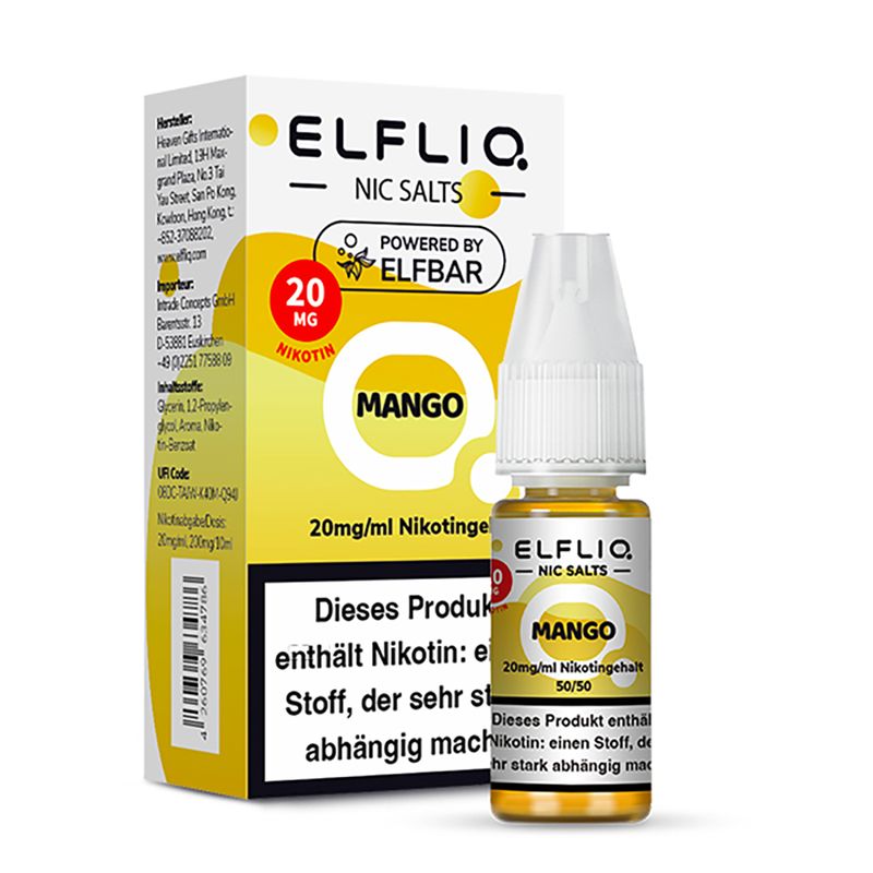 Liquid Mango mit 20mg Nikotin von Elfliq by Elfbar