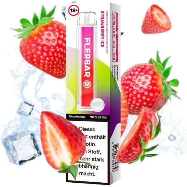 Flerbar Strawberry Ice 20mg Einweg Vape Einweg E-Zigarette